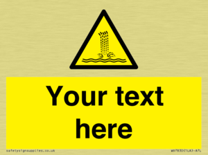 Custom warning artificial waterfall